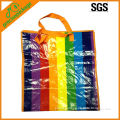 Custom recycle pp woven shopping bag with nylon handle